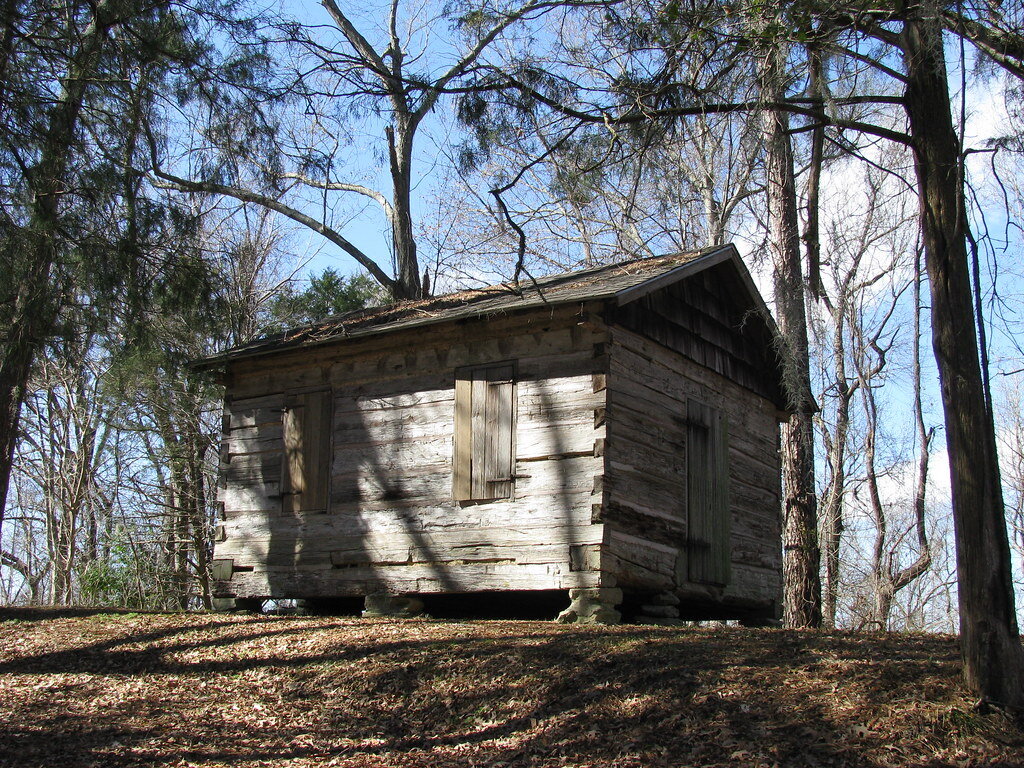This photo shows the reconstructed log cabin church known as the Bayou Pierre Presbyterian Church, at Port Gibson, Mississippi, organized by Joseph Bullen, as it stood in 1807. It was one of several Presbyterian congregations organized by Bullen in the Mississippi Territory.
