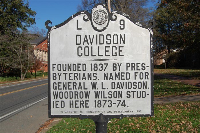 Davidson College historical marker