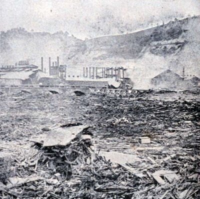 Debris from the Johnstown Flood.