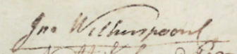 Signature of John Witherspoon on the 1781 Articles of Confederation (New Jersey delegates signed the document on November 26, 1778).
